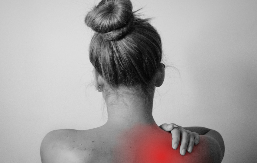 woman with back pain