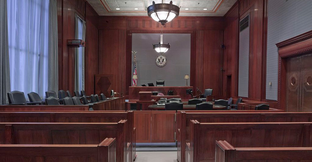 inside a courtroom