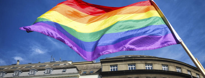 pride flag flying